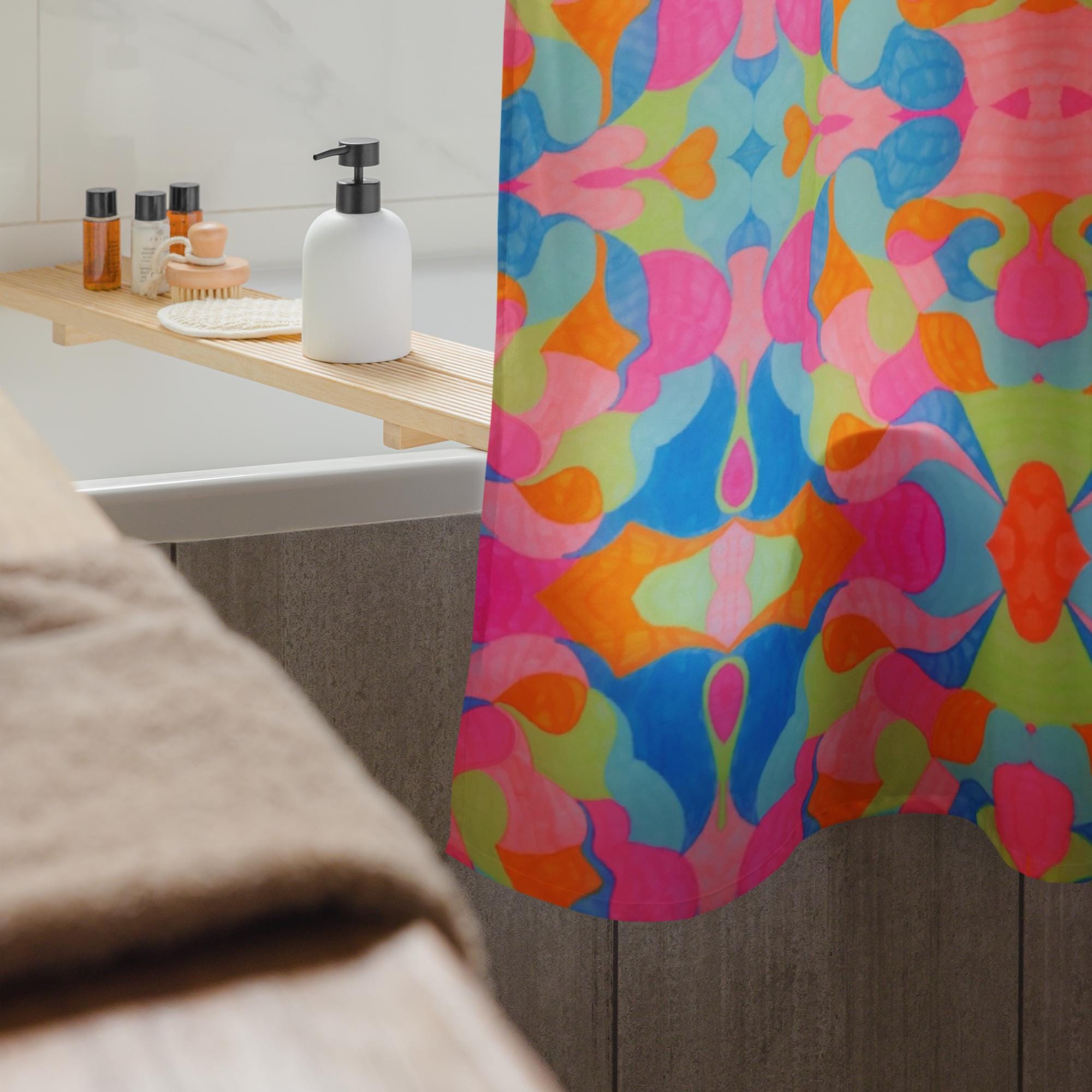 Spiritual Nature Shower Curtain: Indigenous Artist