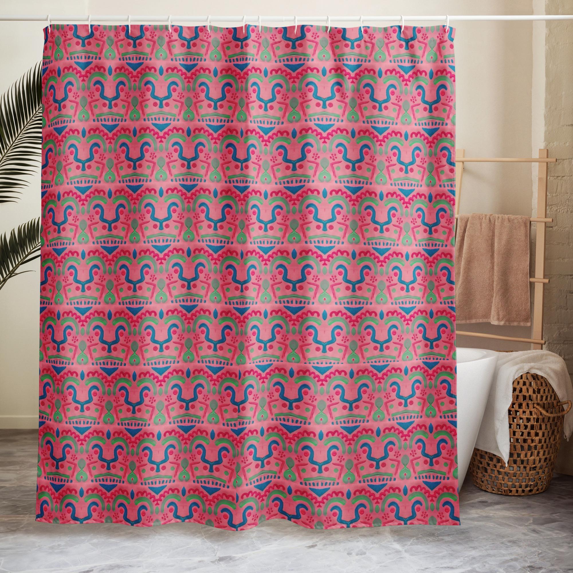 Strange Pattern Shower Curtain: Indigenous Artist