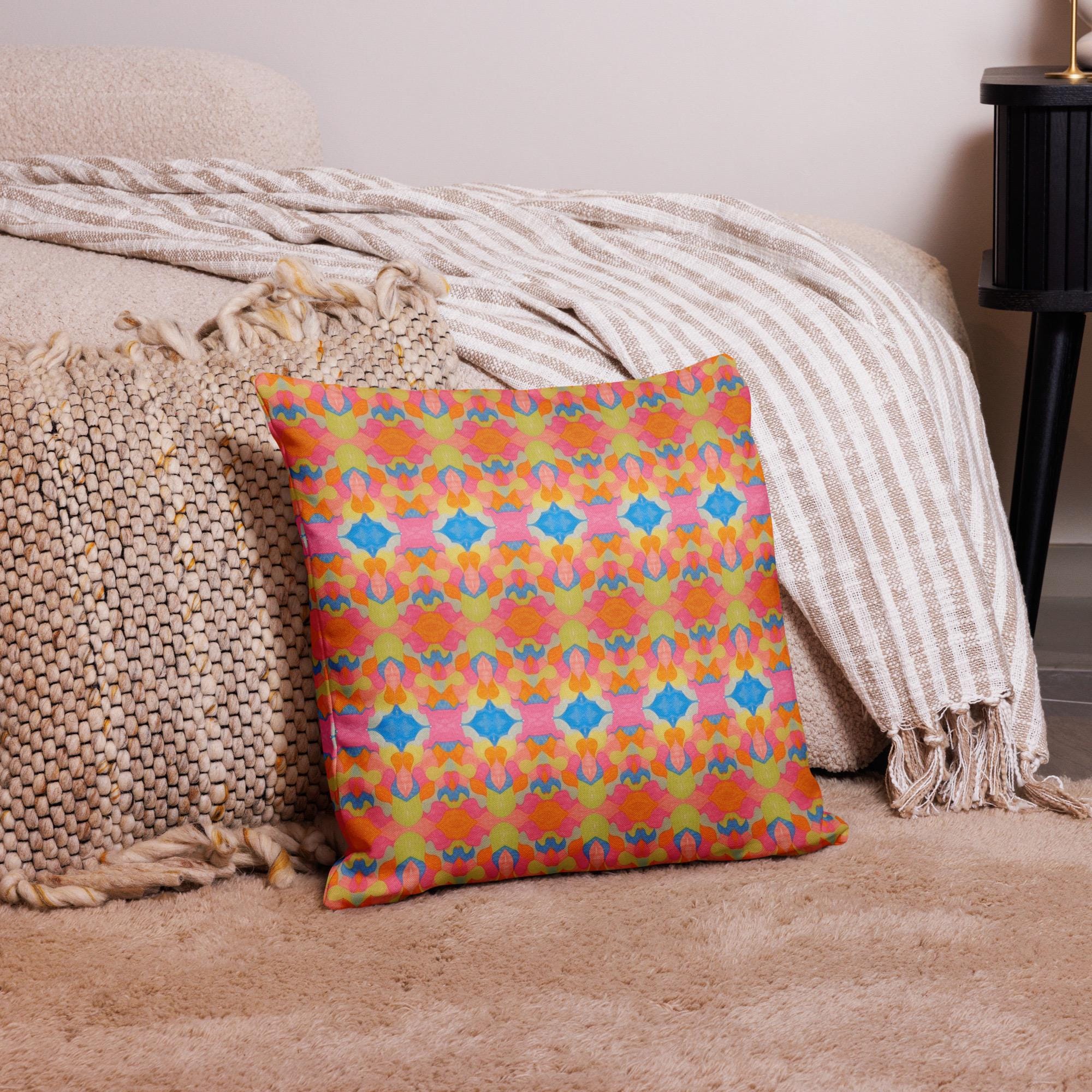 Royal Pattern Pillow Case: Linen Feel, Indigenous Artist