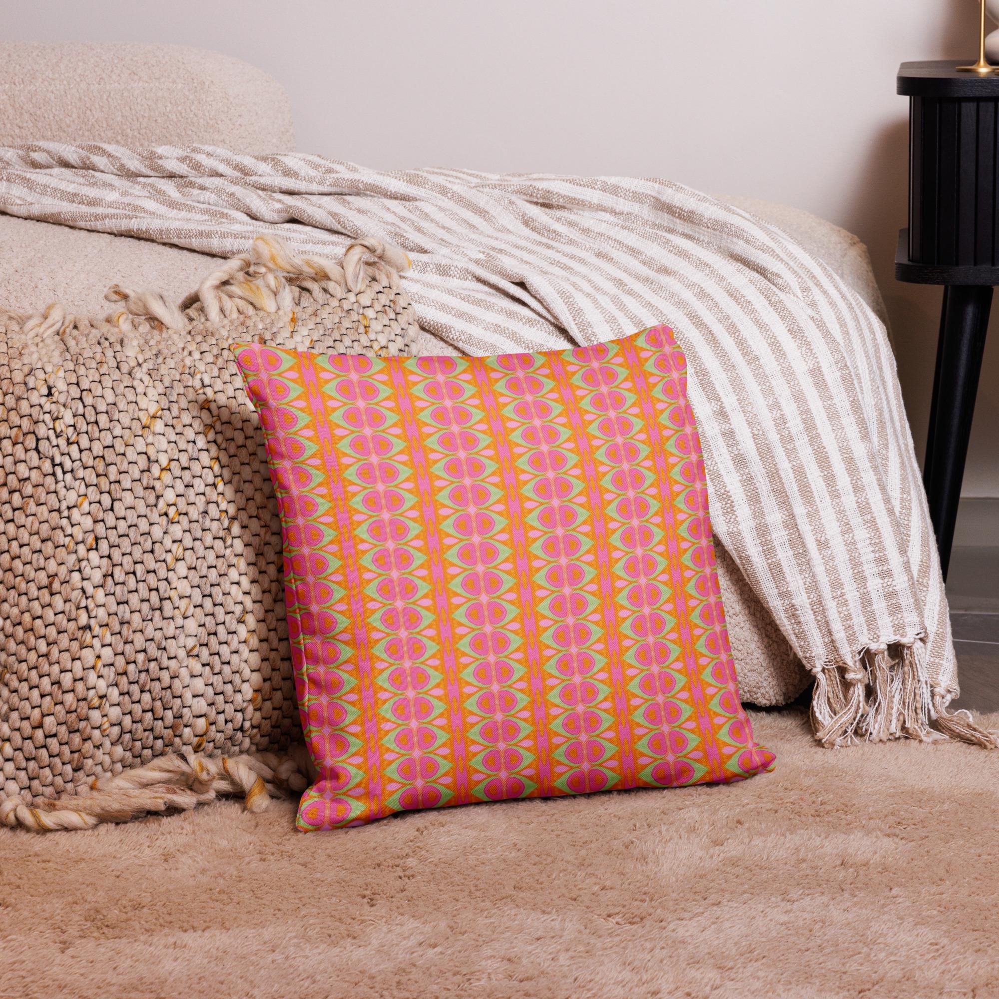 Boho Eyes Pillow Case: Linen Feel, Indigenous Artist