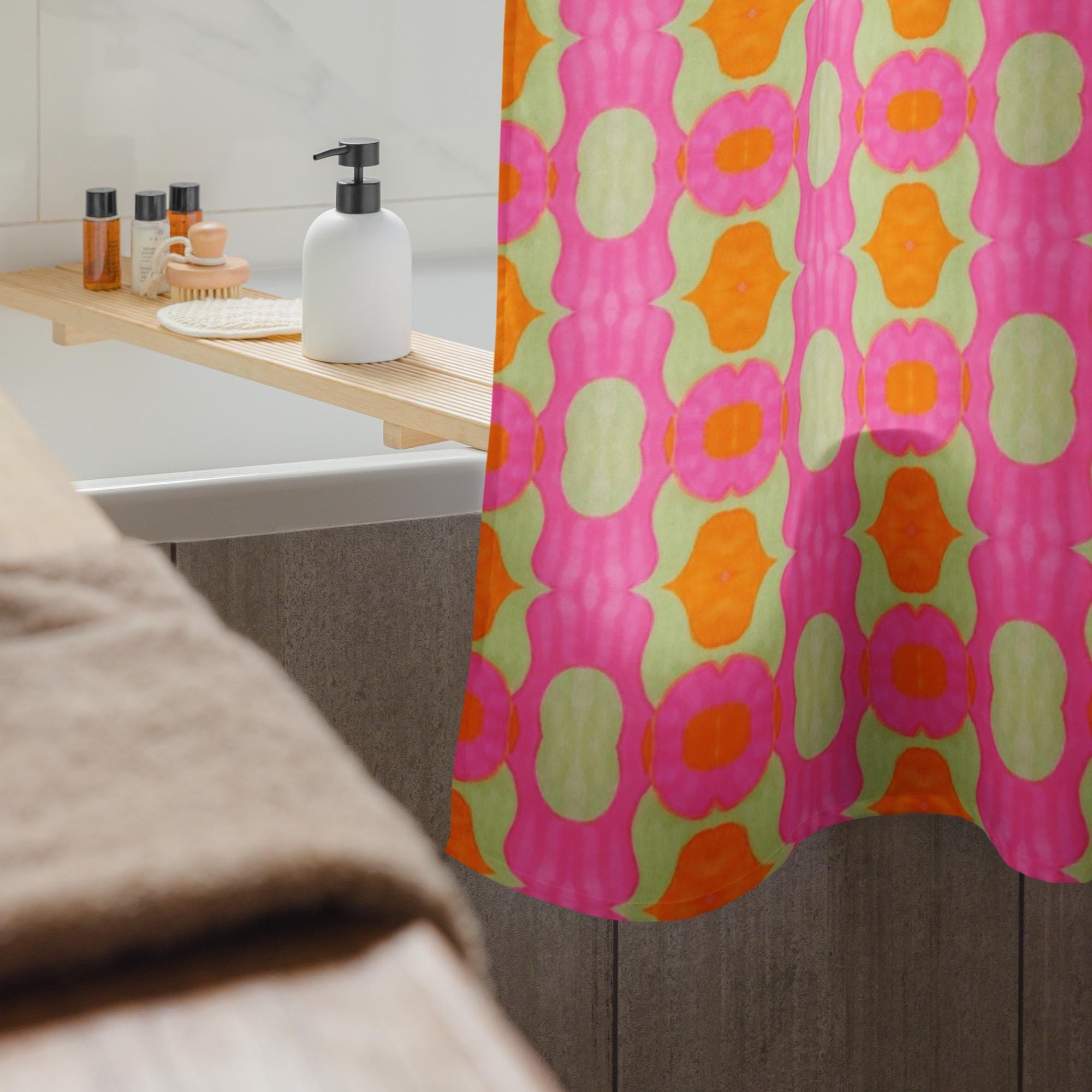 Vintage Boho Shower curtain: Indigenous Artist