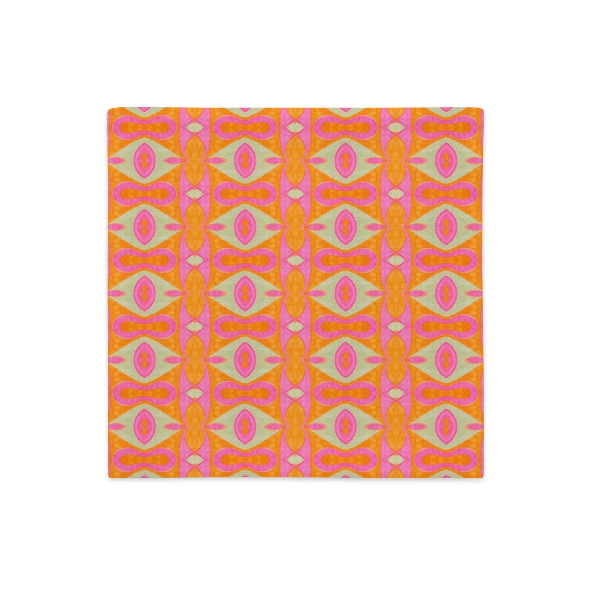 Retro Eyes Psychedelic Pillow Case: Linen Feel, Indigenous Artist