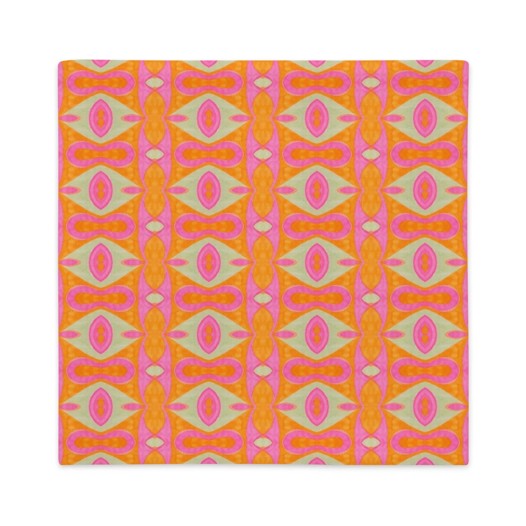Retro Eyes Psychedelic Pillow Case: Linen Feel, Indigenous Artist