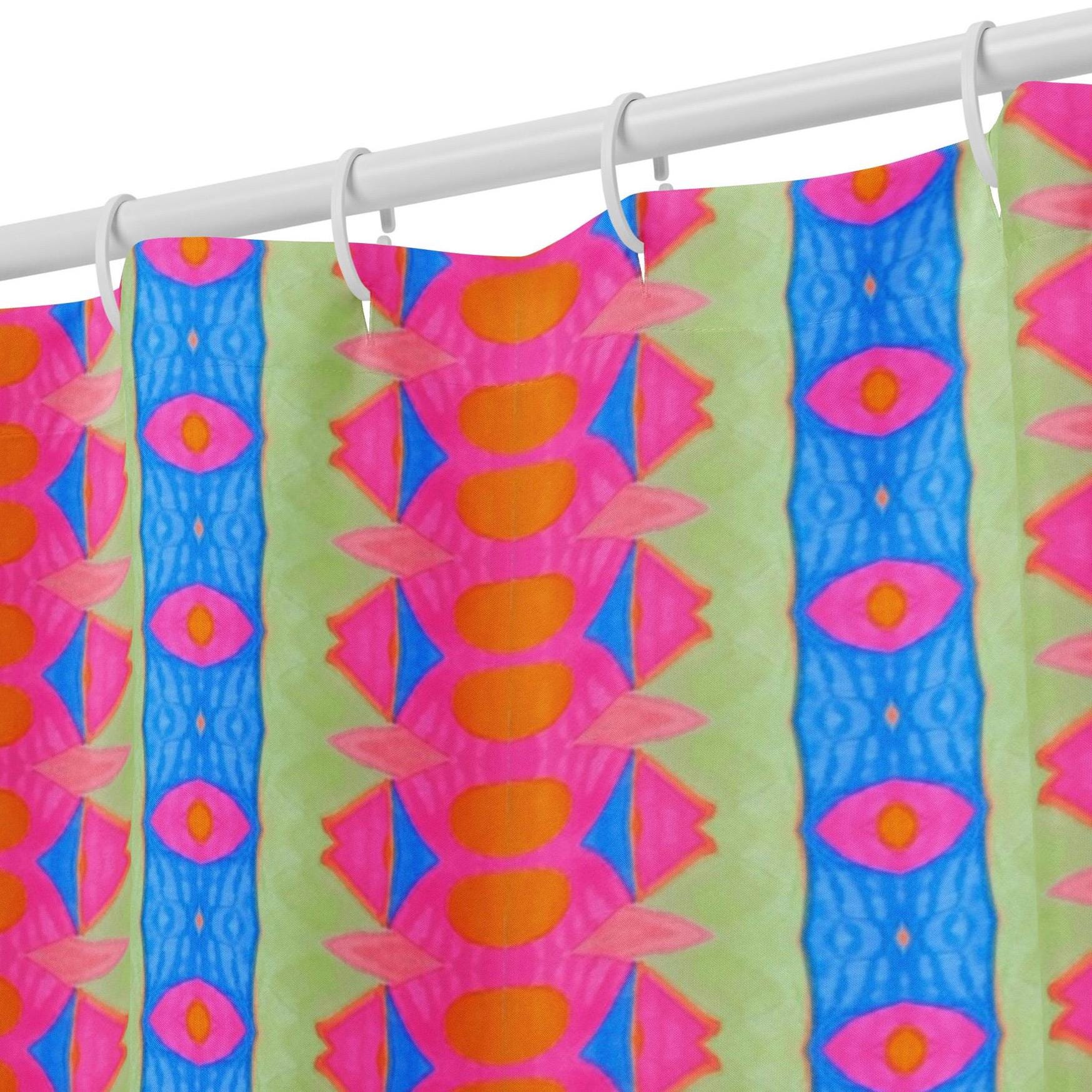 Marine Abstract Shower Curtain: Indigenous Artist