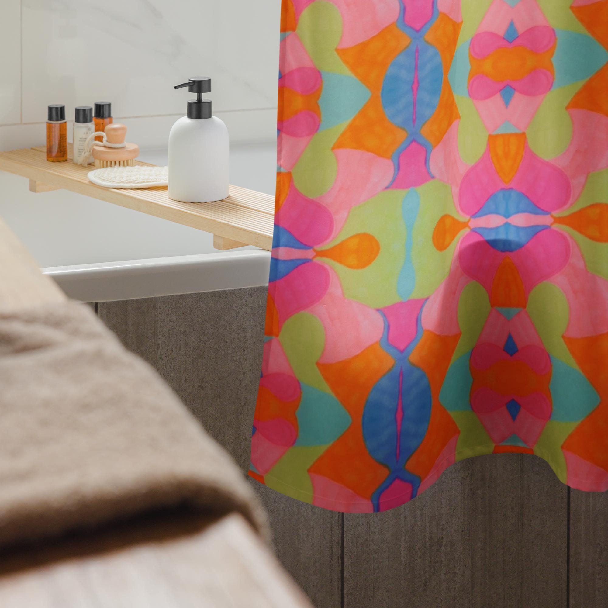 Divine Symmetry Shower Curtain: Indigenous Artist