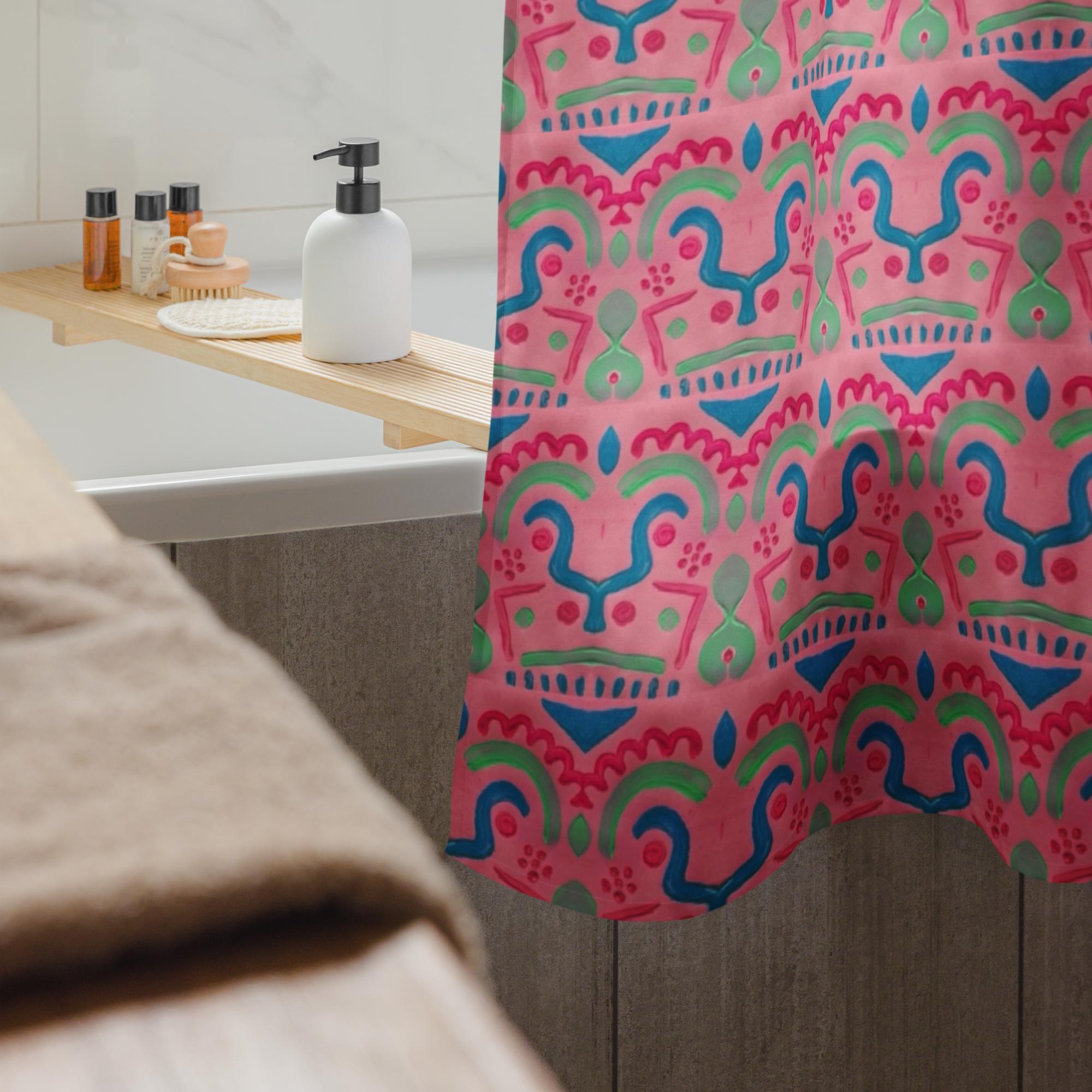 Strange Pattern Shower Curtain: Indigenous Artist