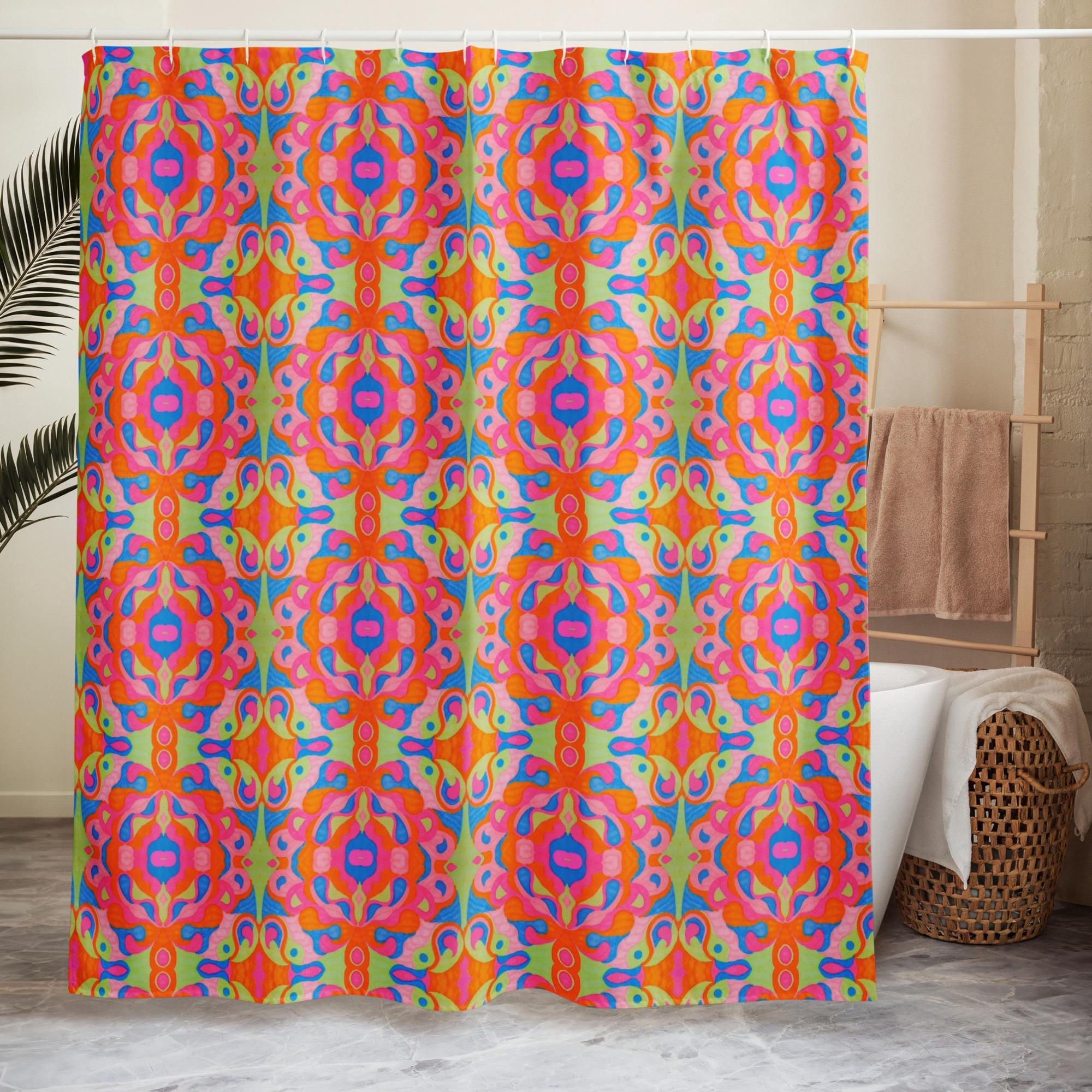 Biblical Angels Shower Curtain: Christian Indigenous Artist