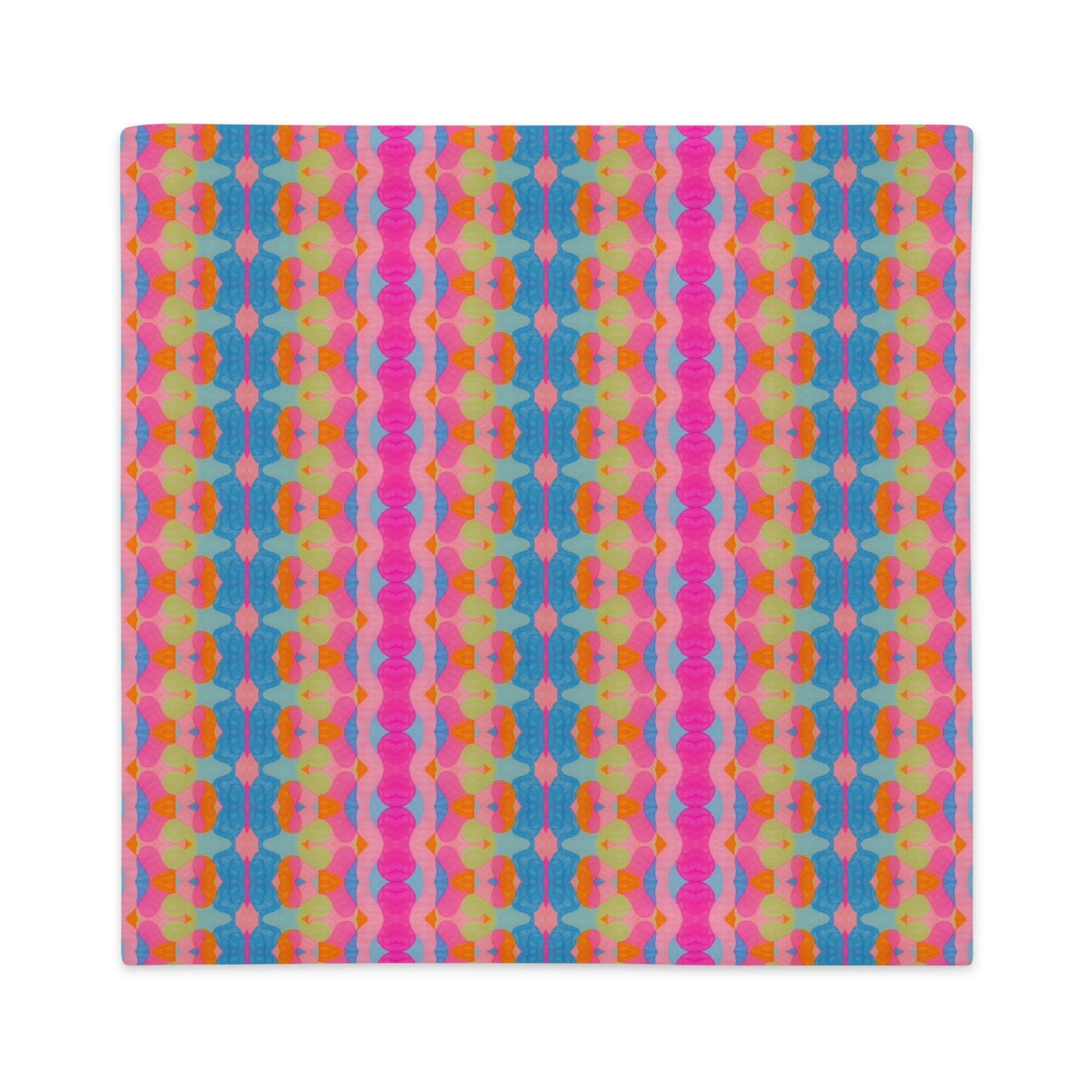 Floral Brilliance Pillow Case: Linen-feel, Indigenous Artist