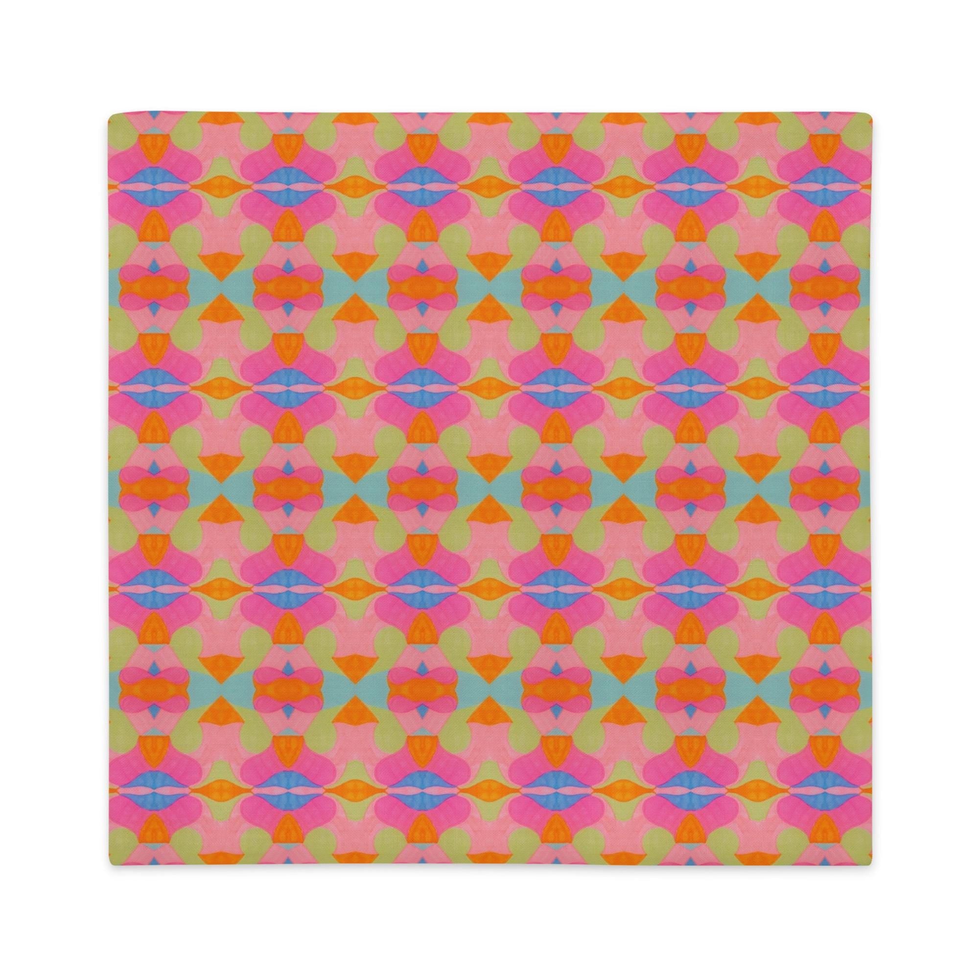 Divine Symmetry - Linen Feel Pillow Case, Indigenous Artist
