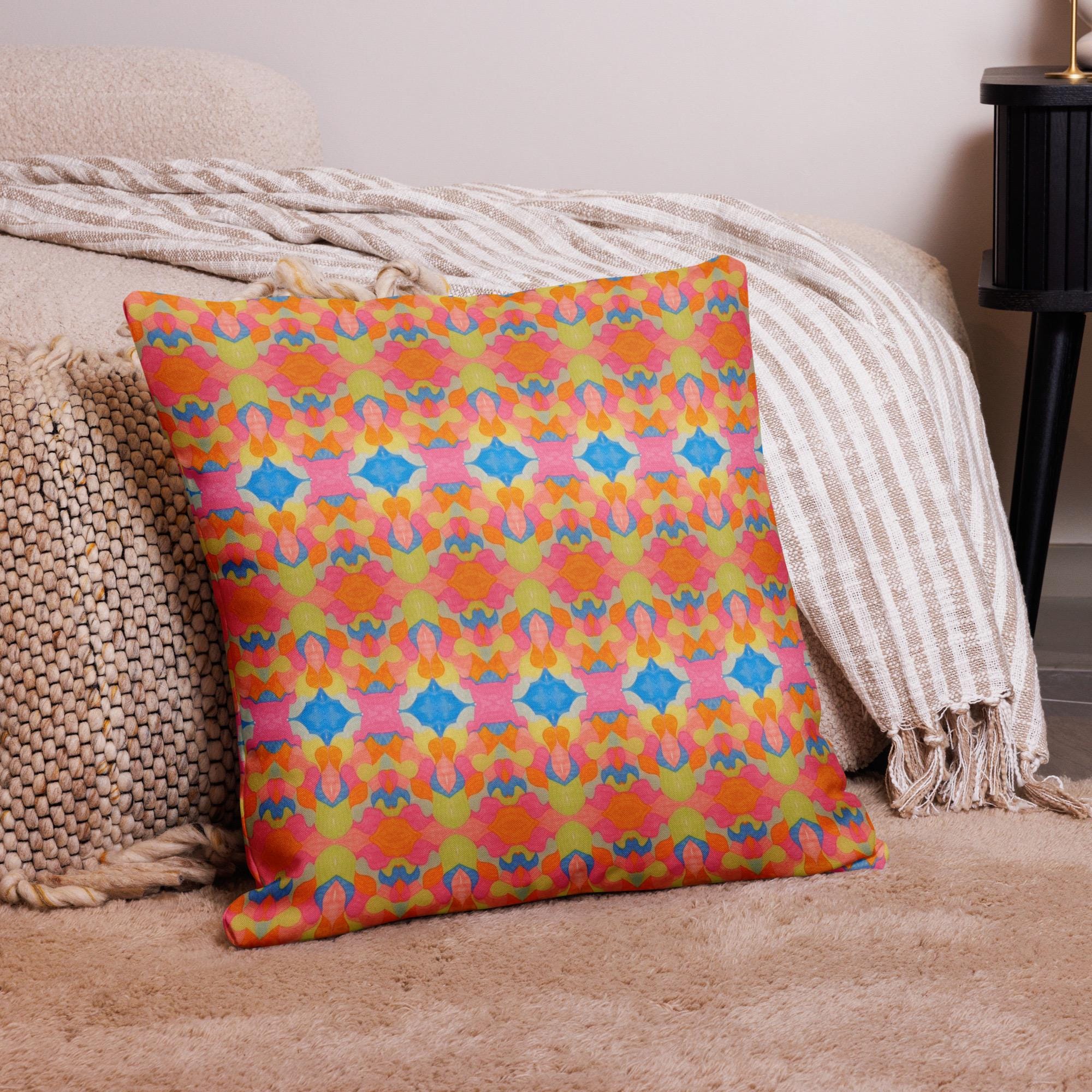 Royal Pattern Pillow Case: Linen Feel, Indigenous Artist