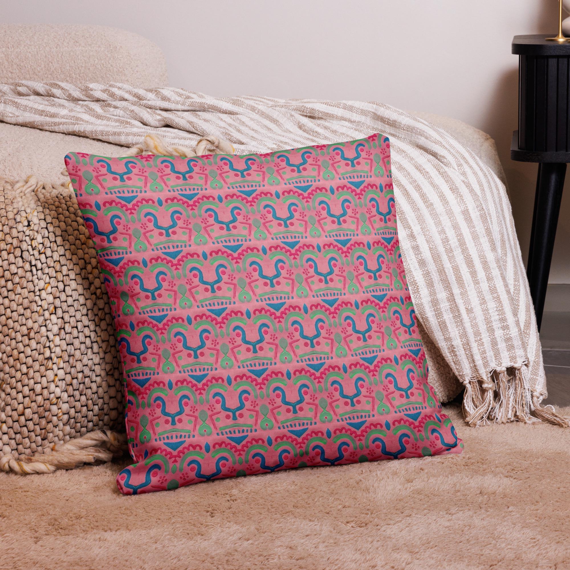 Strange Pattern Pillow Case: Linen Feel, Indigenous Artist