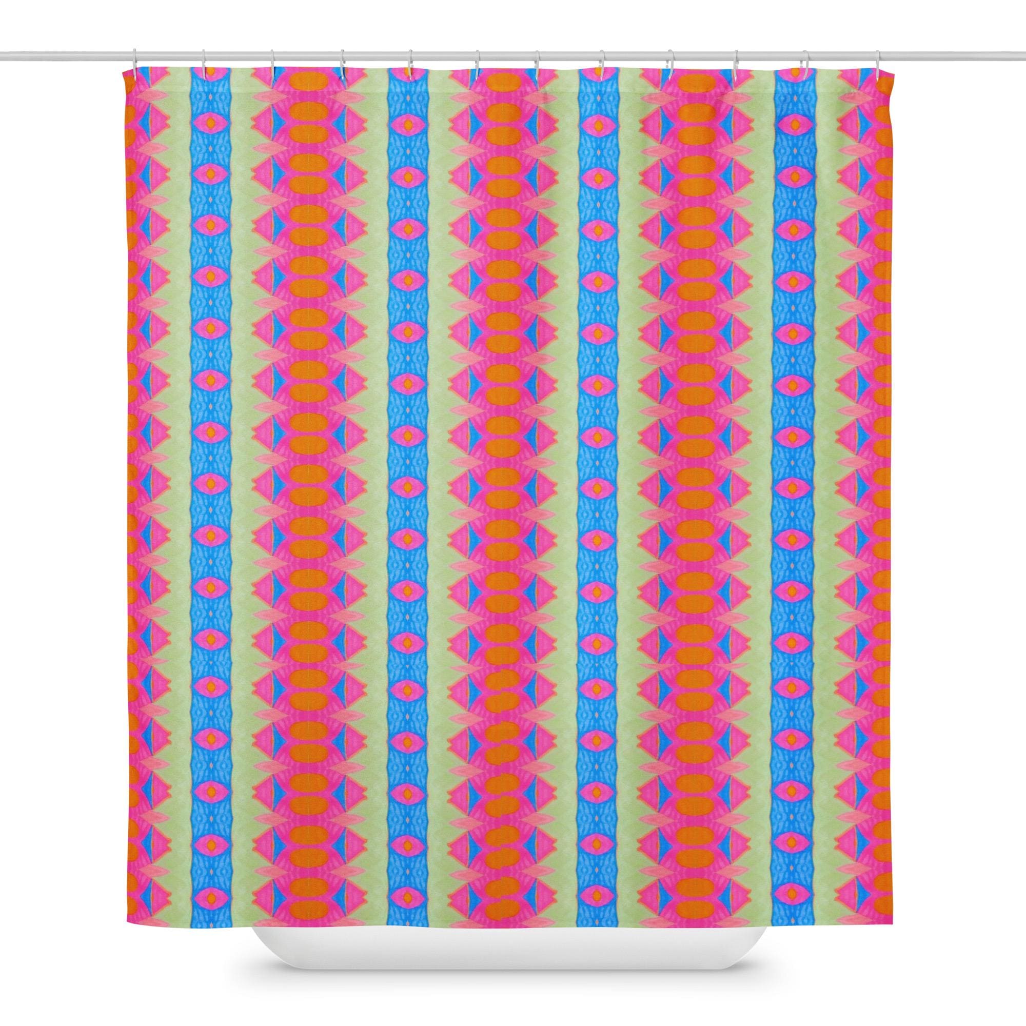 Marine Abstract Shower Curtain: Indigenous Artist