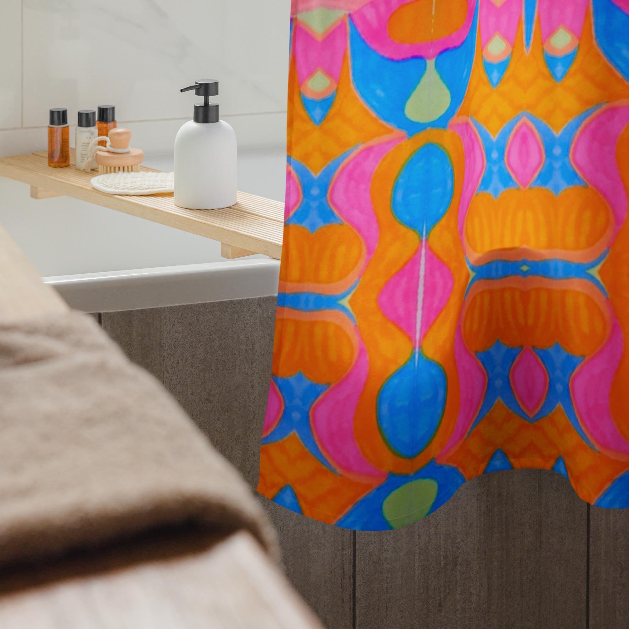 Holy Creation Shower Curtain: Indigenous Artist