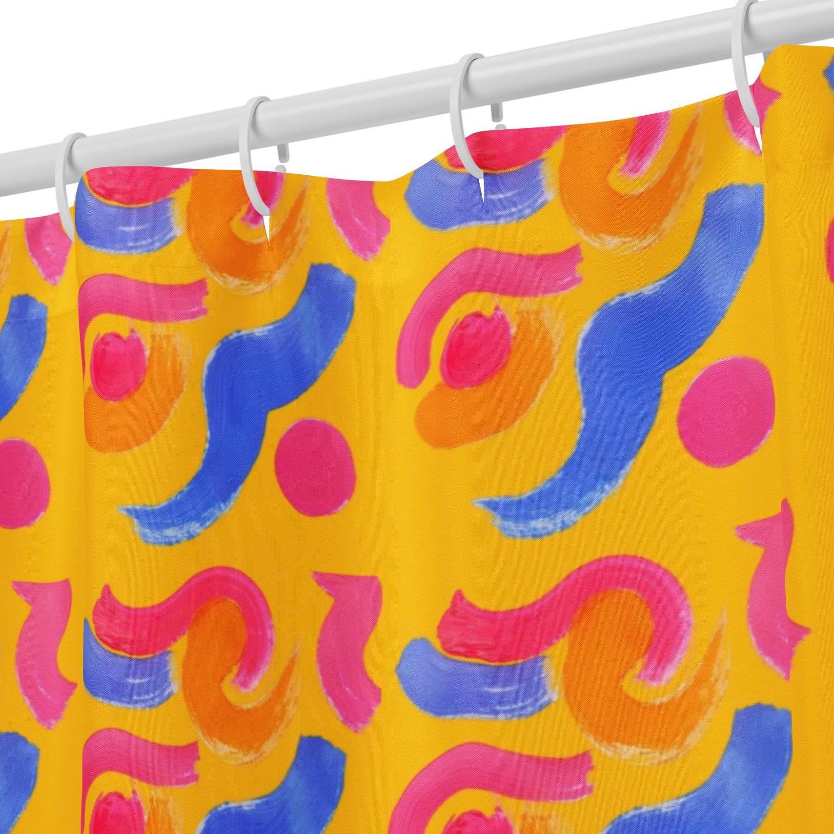 Brush Stroke Abstract Shower Curtain: Indigenous Artist