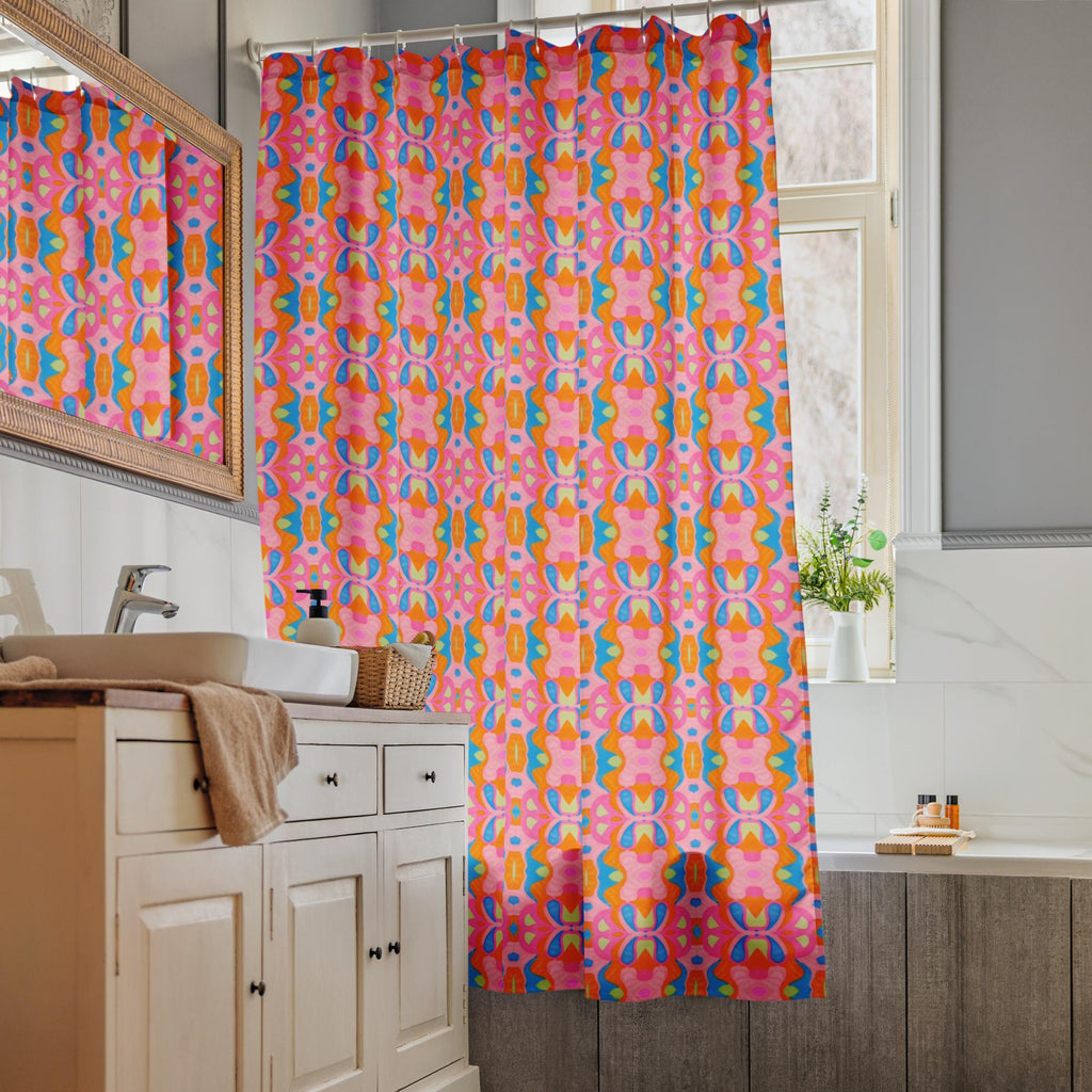 Abstract Blush Shower curtain
