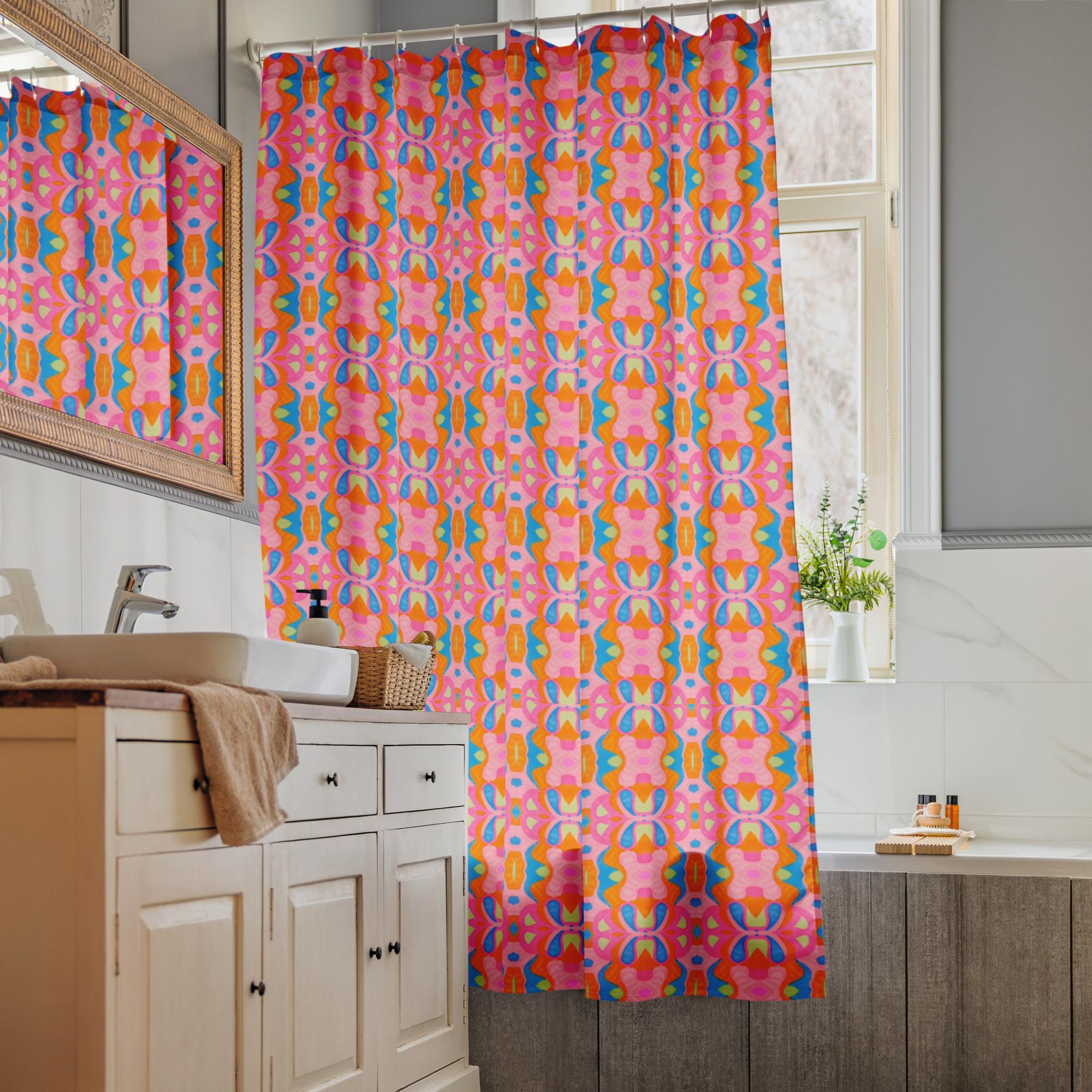 Abstract Blush Shower curtain