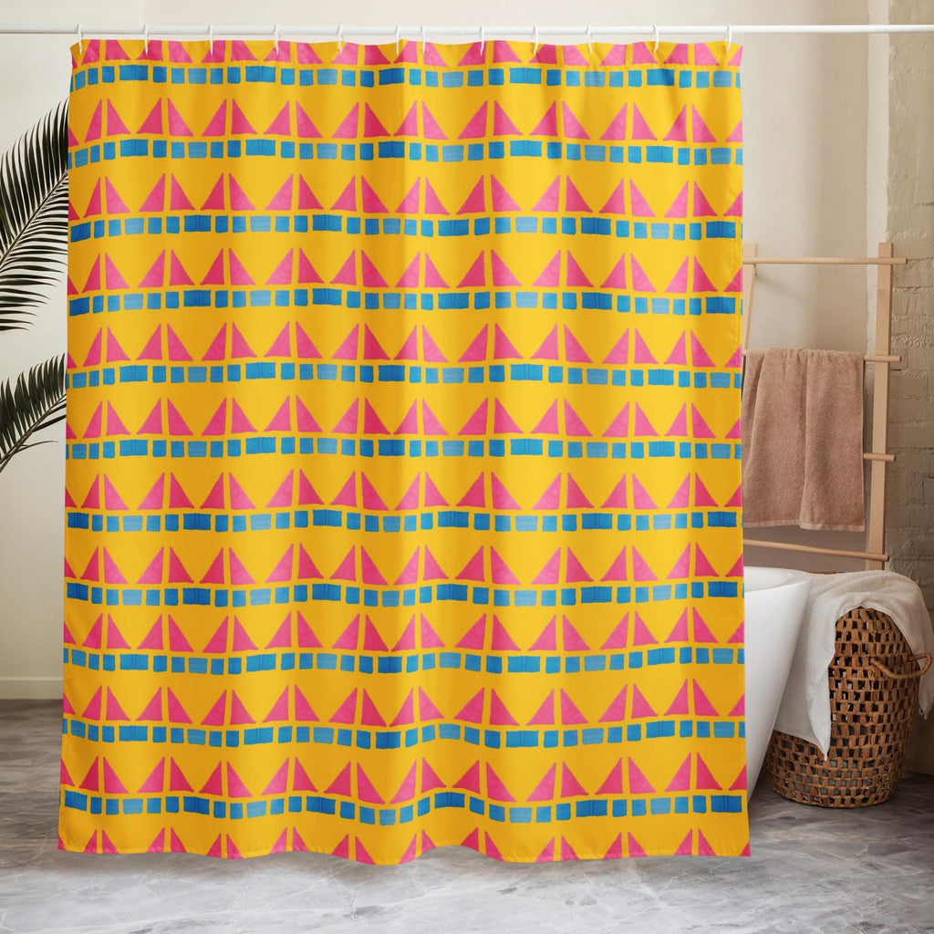90’s Beach Shower Curtain: Indigenous Artist