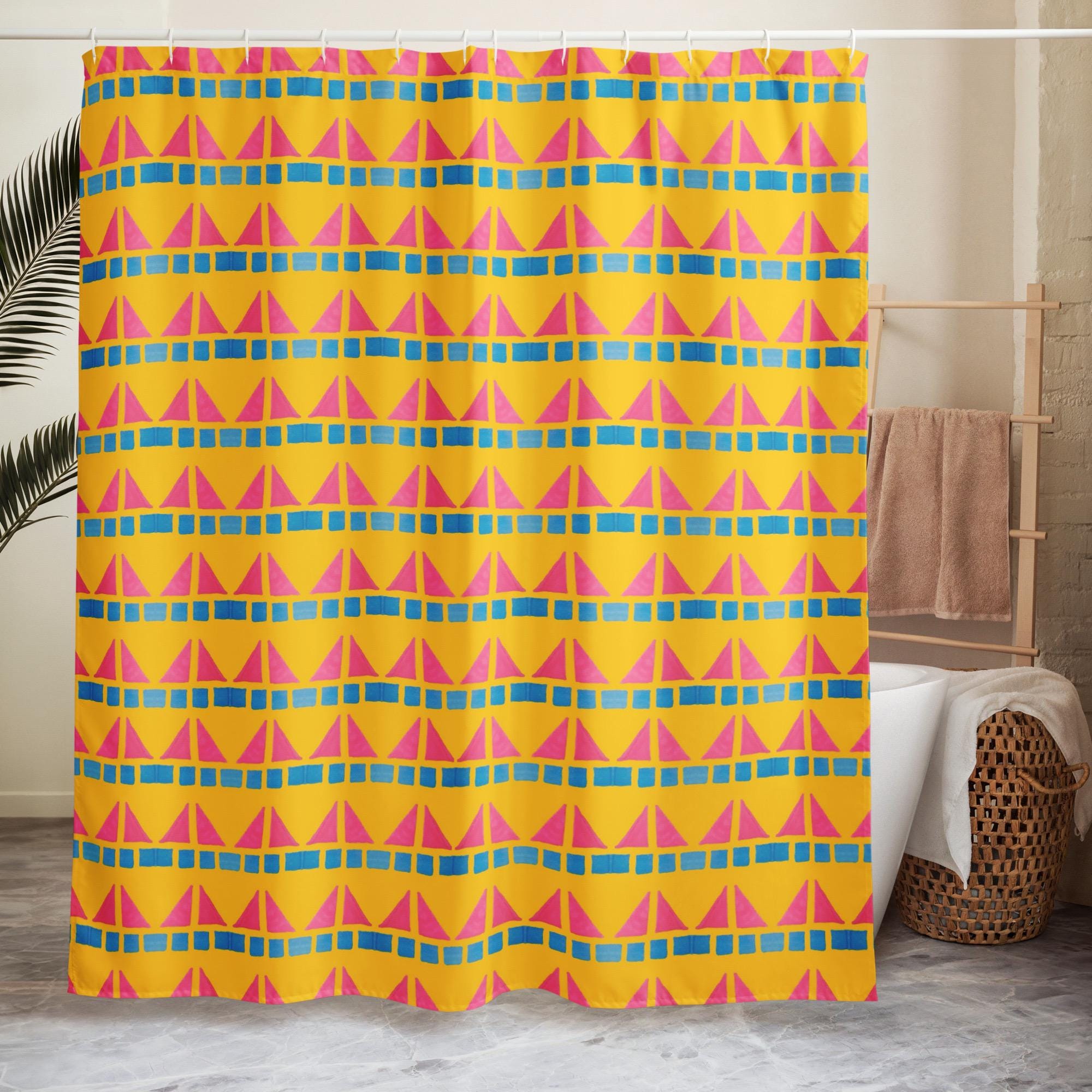 90’s Beach Shower Curtain: Indigenous Artist
