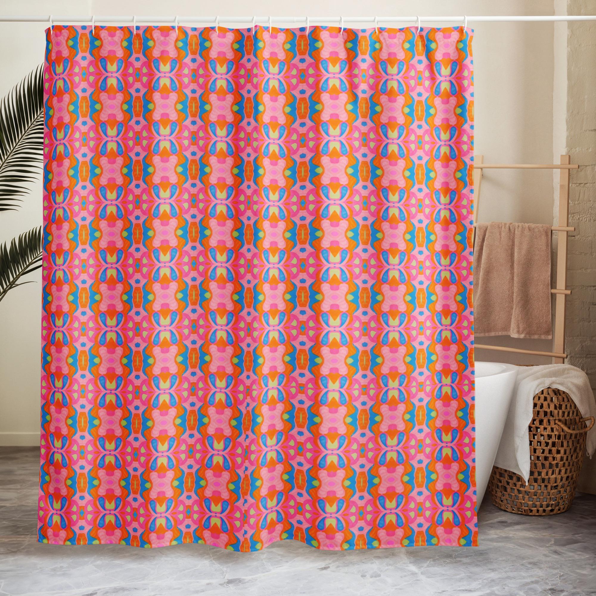 Abstract Pink Shower Curtain: Indigenous Artist