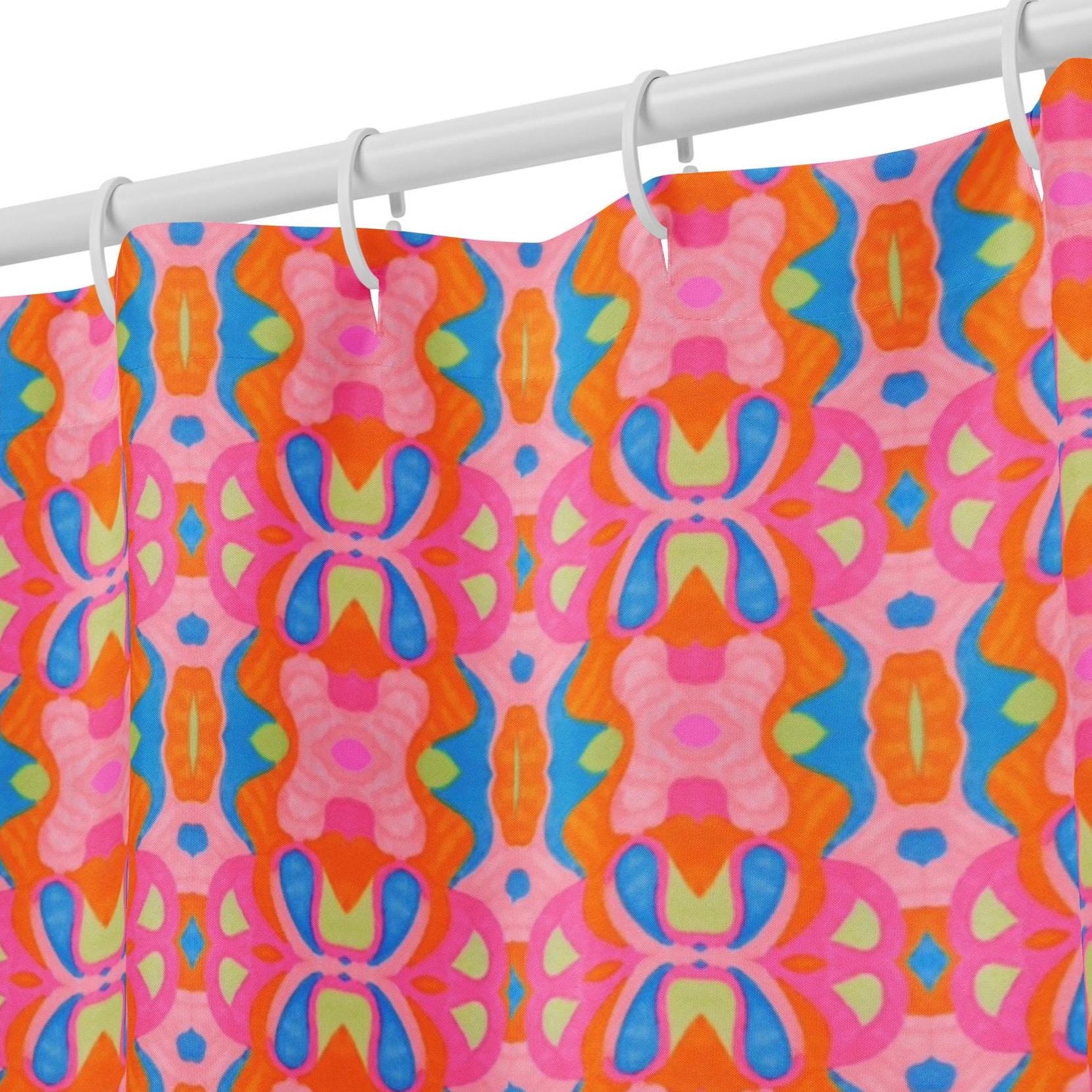 Abstract Pink Shower Curtain: Indigenous Artist