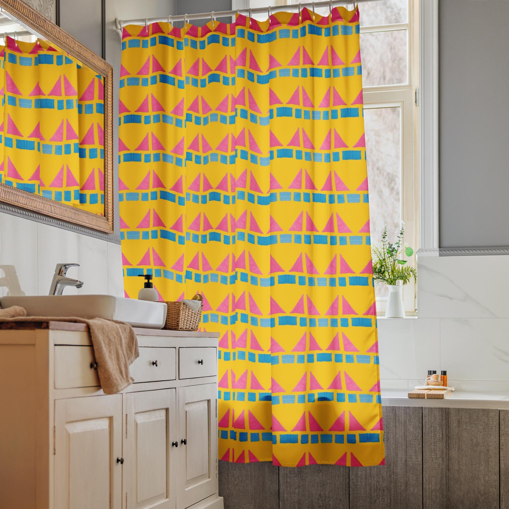 90’s Beach Shower curtain