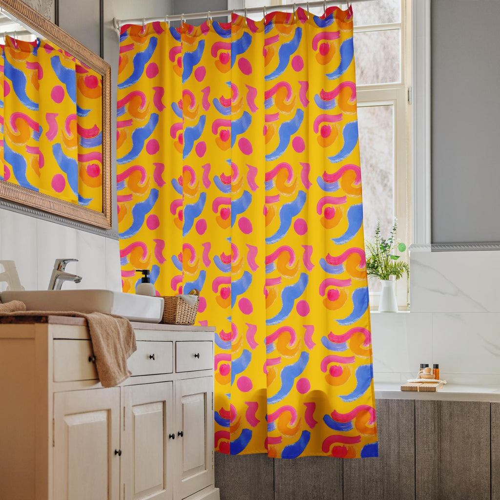 Sunny Stroke Shower curtain