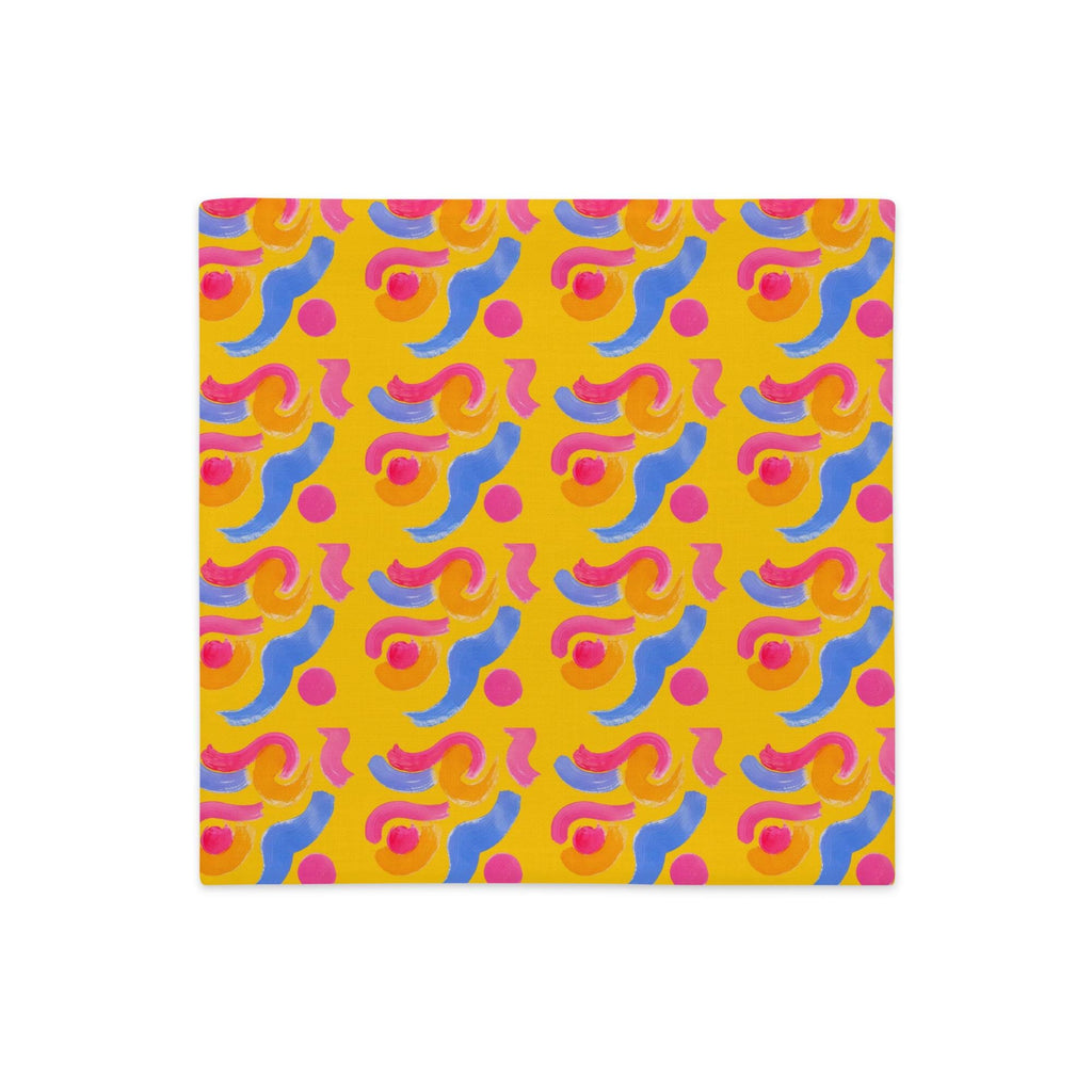 Brush Stroke Abstract Pillow Case: Linen Feel, Indigenous Artist