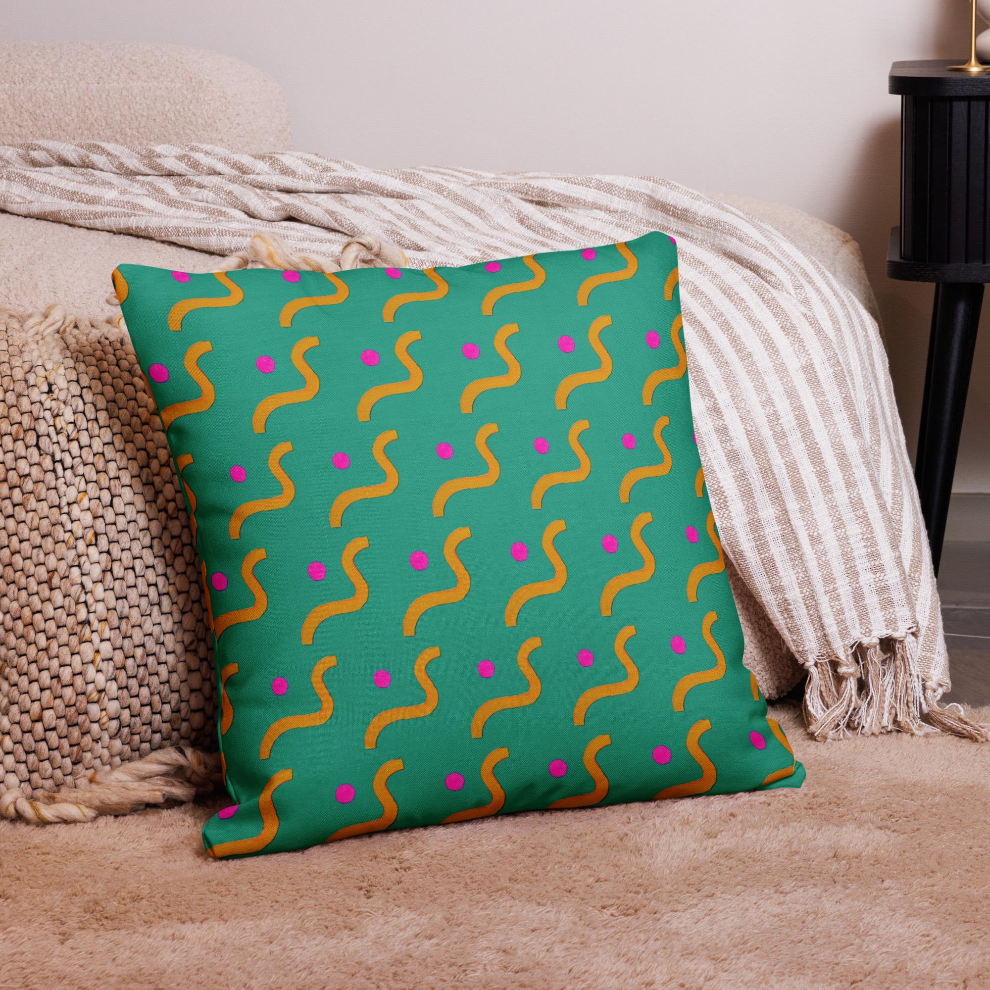 90's Retro Pillow Case: Linen Feel, Indigenous Artist