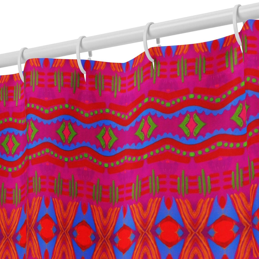 Boho Southwestern Shower Curtain: Indigenous Artist